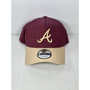 New Era Atlanta Braves MLB 9FORTY A-Frame Moleskin Crown Adjustable Hat Cap NWT